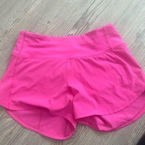 Lululemon Pink Speed Up Shorts